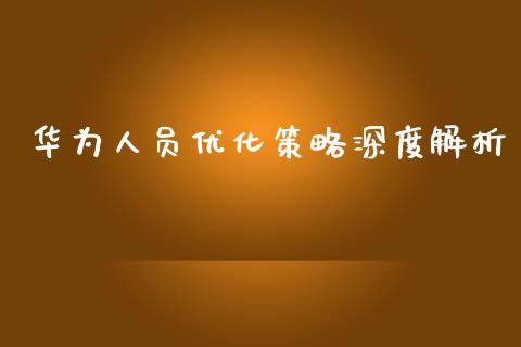 华为人员优化策略深度解析_https://m.gongyisiwang.com_理财产品_第1张