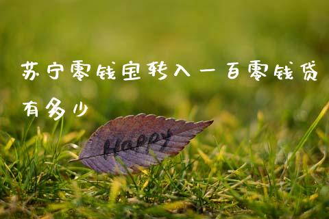苏宁零钱宝转入一百零钱贷有多少_https://m.gongyisiwang.com_信托投资_第1张