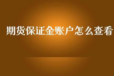 期货保证金账户怎么查看_https://m.gongyisiwang.com_保险理财_第1张