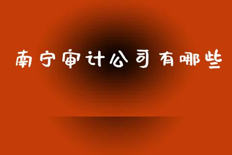 南宁审计公司有哪些_https://m.gongyisiwang.com_财经咨询_第1张