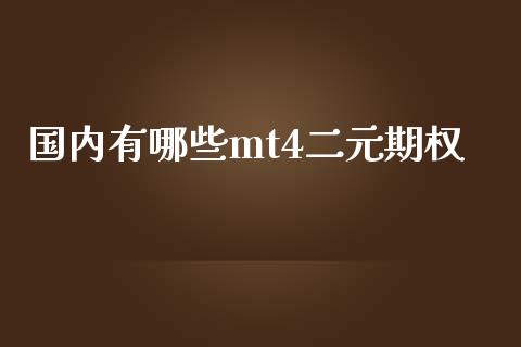 国内有哪些mt4二元期权_https://m.gongyisiwang.com_保险理财_第1张