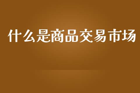 什么是商品交易市场_https://m.gongyisiwang.com_信托投资_第1张