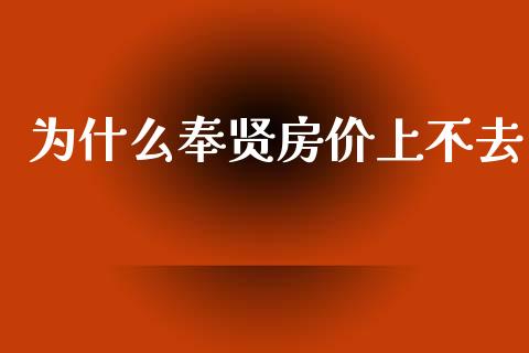 为什么奉贤房价上不去_https://m.gongyisiwang.com_商业资讯_第1张