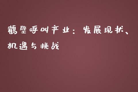 鹤壁呼叫产业：发展现状、机遇与挑战_https://m.gongyisiwang.com_财经时评_第1张