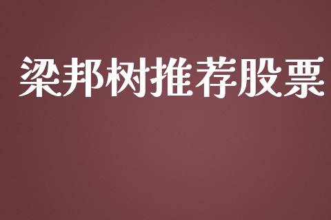 梁邦树推荐股票_https://m.gongyisiwang.com_保险理财_第1张