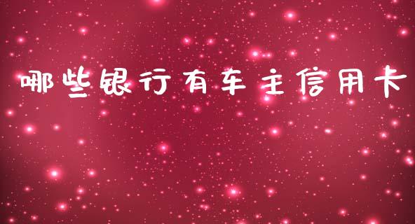 哪些银行有车主信用卡_https://m.gongyisiwang.com_财经咨询_第1张