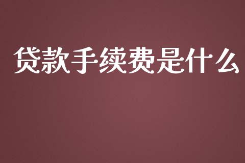 贷款手续费是什么_https://m.gongyisiwang.com_理财产品_第1张