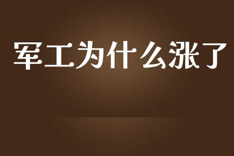 军工为什么涨了_https://m.gongyisiwang.com_信托投资_第1张