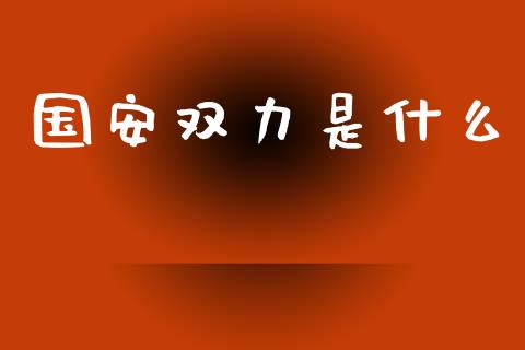 国安双力是什么_https://m.gongyisiwang.com_信托投资_第1张