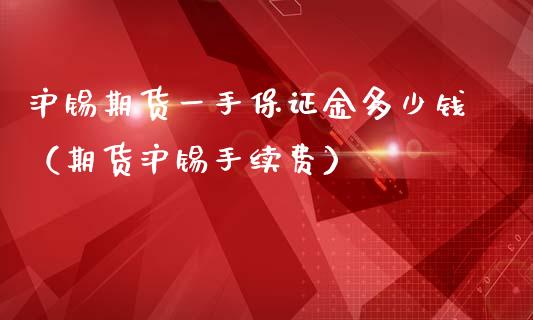 沪锡期货一手保证金多少钱（期货沪锡手续费）_https://m.gongyisiwang.com_商业资讯_第1张