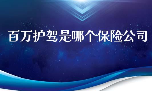 百万护驾是哪个保险公司_https://m.gongyisiwang.com_财经时评_第1张