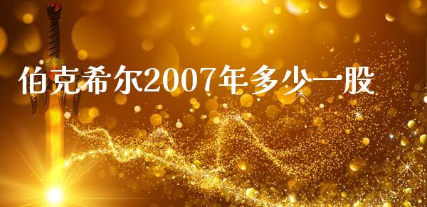 伯克希尔2007年多少一股_https://m.gongyisiwang.com_保险理财_第1张