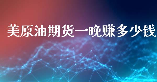美原油期货一晚赚多少钱_https://m.gongyisiwang.com_财经咨询_第1张
