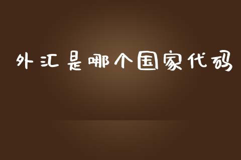 外汇是哪个国家代码_https://m.gongyisiwang.com_理财投资_第1张