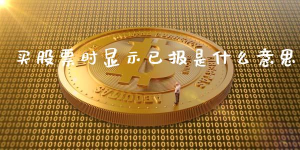 买股票时显示已报是什么意思_https://m.gongyisiwang.com_信托投资_第1张