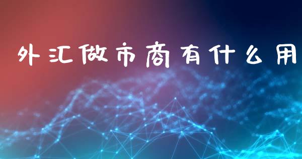 外汇做市商有什么用_https://m.gongyisiwang.com_理财投资_第1张