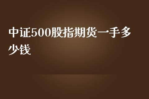 中证500股指期货一手多少钱_https://m.gongyisiwang.com_财经咨询_第1张