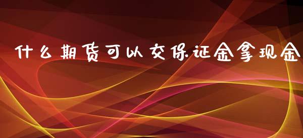 什么期货可以交保证金拿现金_https://m.gongyisiwang.com_商业资讯_第1张