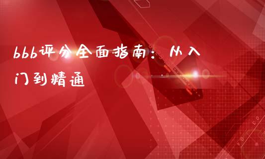 bbb评分全面指南：从入门到精通_https://m.gongyisiwang.com_商业资讯_第1张