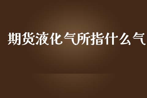 期货液化气所指什么气_https://m.gongyisiwang.com_信托投资_第1张