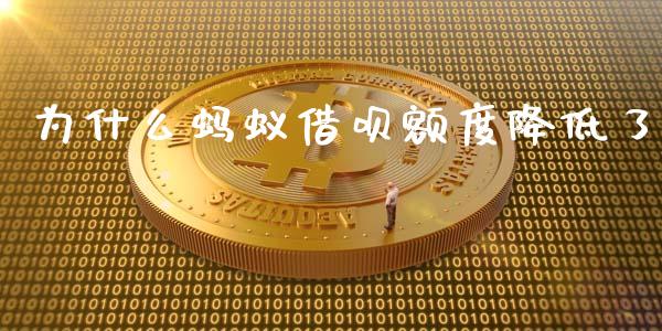 为什么蚂蚁借呗额度降低了_https://m.gongyisiwang.com_信托投资_第1张