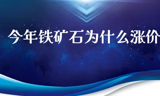 今年铁矿石为什么涨价_https://m.gongyisiwang.com_债券咨询_第1张