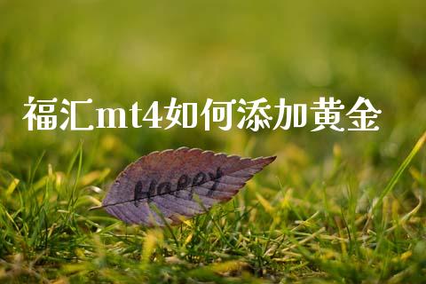 福汇mt4如何添加黄金_https://m.gongyisiwang.com_商业资讯_第1张