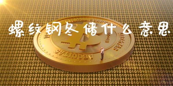 螺纹钢冬储什么意思_https://m.gongyisiwang.com_保险理财_第1张