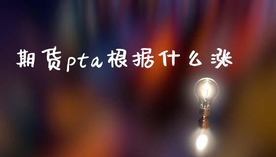 期货pta根据什么涨_https://m.gongyisiwang.com_理财产品_第1张