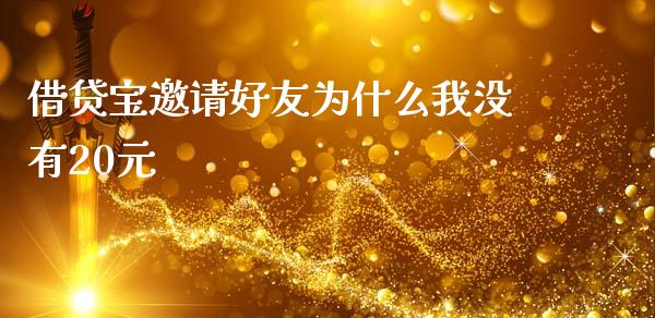 借贷宝邀请好友为什么我没有20元_https://m.gongyisiwang.com_财经时评_第1张