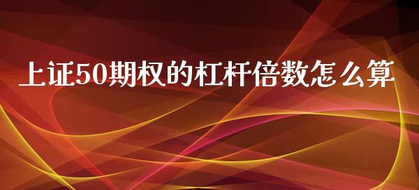 上证50期权的杠杆倍数怎么算_https://m.gongyisiwang.com_财经时评_第1张