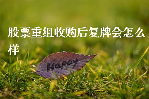 股票重组收购后复牌会怎么样_https://m.gongyisiwang.com_理财投资_第1张