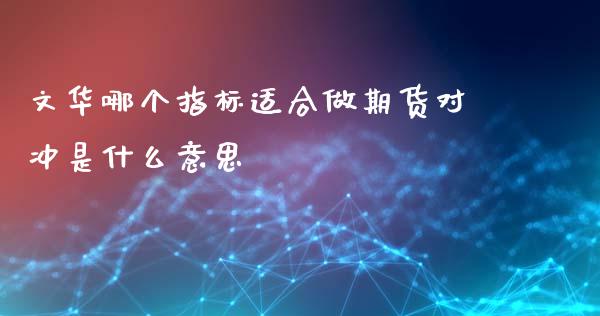 文华哪个指标适合做期货对冲是什么意思_https://m.gongyisiwang.com_理财产品_第1张