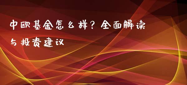 中欧基金怎么样？全面解读与投资建议_https://m.gongyisiwang.com_商业资讯_第1张