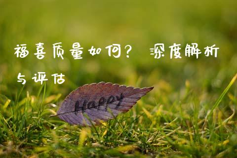 福喜质量如何？ 深度解析与评估_https://m.gongyisiwang.com_债券咨询_第1张
