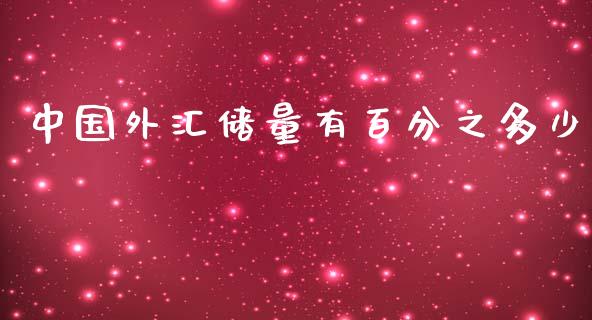 中国外汇储量有百分之多少_https://m.gongyisiwang.com_保险理财_第1张