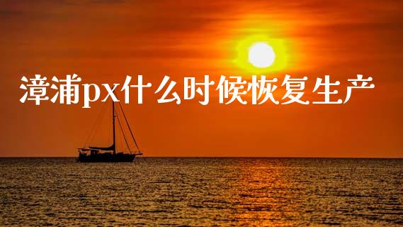 漳浦px什么时候恢复生产_https://m.gongyisiwang.com_财经时评_第1张