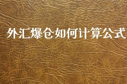 外汇爆仓如何计算公式_https://m.gongyisiwang.com_理财投资_第1张