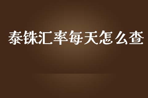 泰铢汇率每天怎么查_https://m.gongyisiwang.com_理财投资_第1张