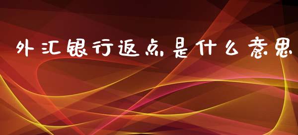 外汇银行返点是什么意思_https://m.gongyisiwang.com_信托投资_第1张