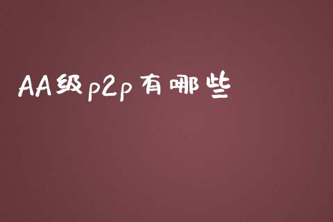 AA级p2p有哪些_https://m.gongyisiwang.com_信托投资_第1张