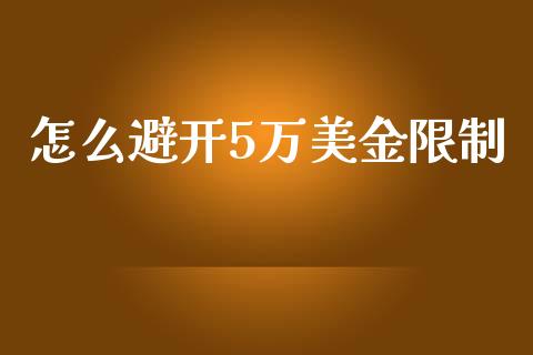 怎么避开5万美金限制_https://m.gongyisiwang.com_财经咨询_第1张