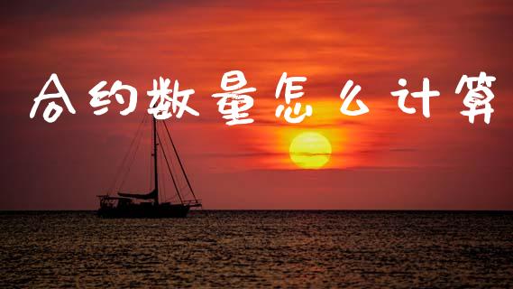 合约数量怎么计算_https://m.gongyisiwang.com_理财投资_第1张