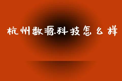 杭州数源科技怎么样_https://m.gongyisiwang.com_财经咨询_第1张