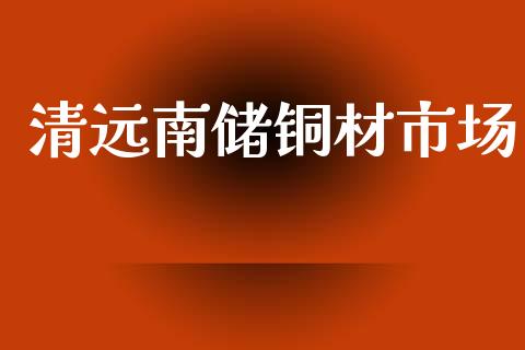 清远南储铜材市场_https://m.gongyisiwang.com_财经咨询_第1张