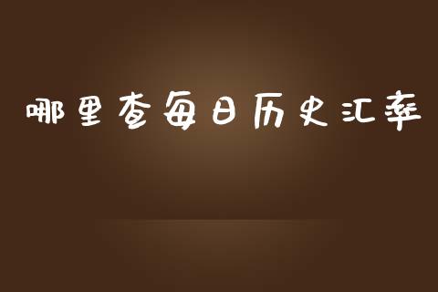 哪里查每日历史汇率_https://m.gongyisiwang.com_理财投资_第1张