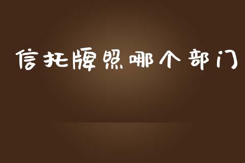 信托牌照哪个部门_https://m.gongyisiwang.com_债券咨询_第1张