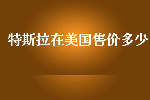 特斯拉在美国售价多少_https://m.gongyisiwang.com_债券咨询_第1张