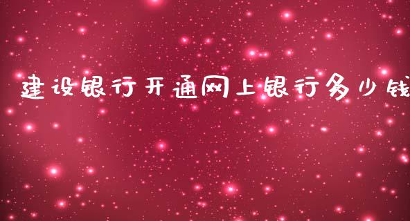 建设银行开通网上银行多少钱_https://m.gongyisiwang.com_理财投资_第1张