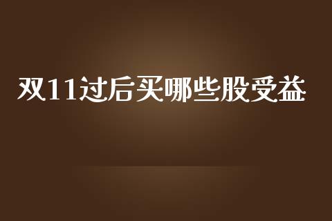 双11过后买哪些股受益_https://m.gongyisiwang.com_信托投资_第1张